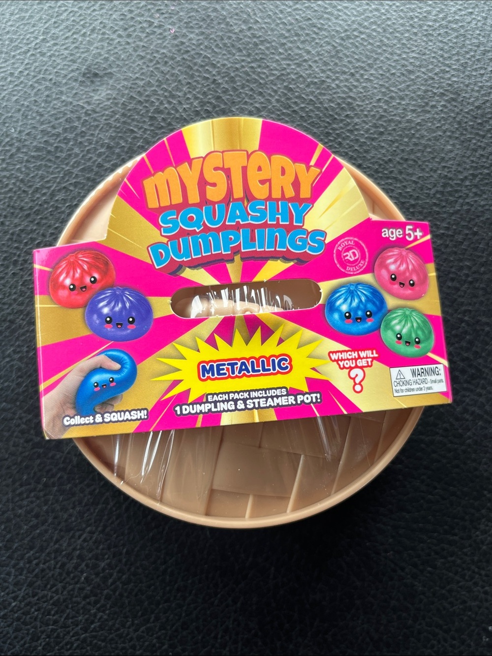 Mystery Squshy Dumplings- Metallic Toy - Pink